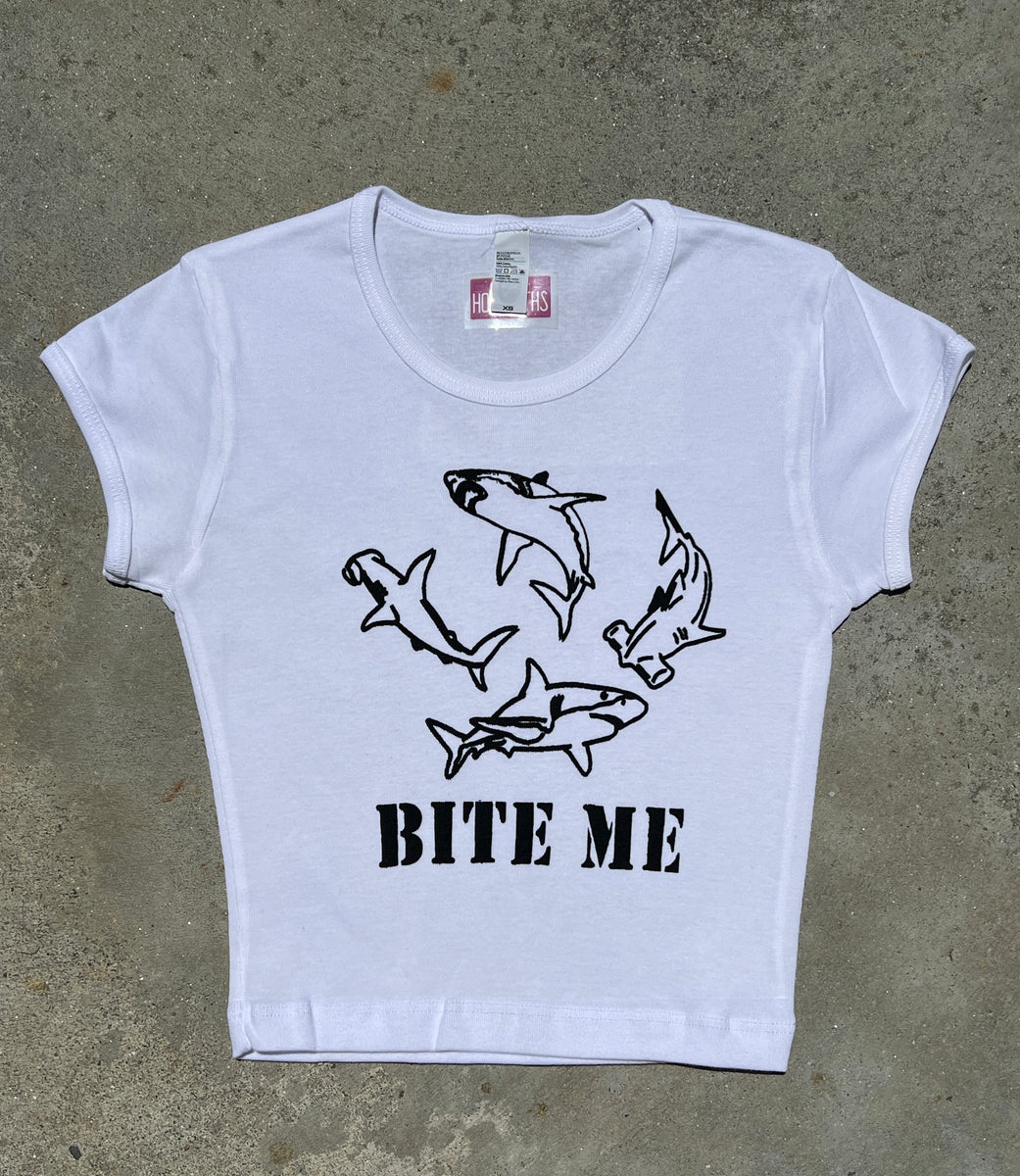 BITE ME Baby Tee Hoes For Clothes