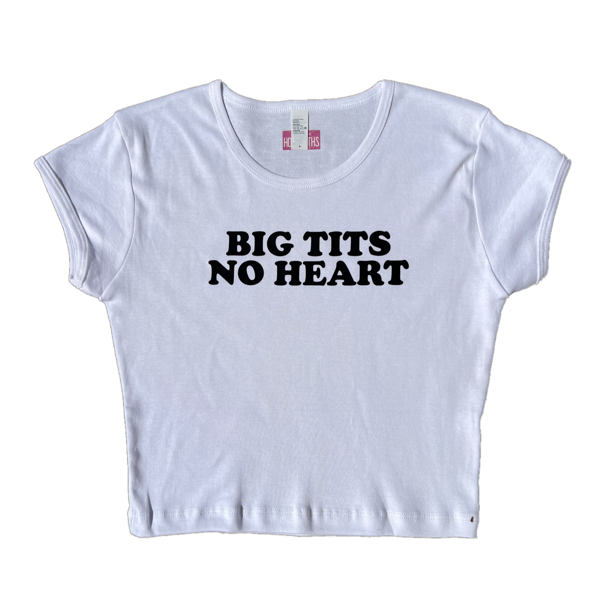 big tits no heart 3 baby tee – Hoes For Clothes