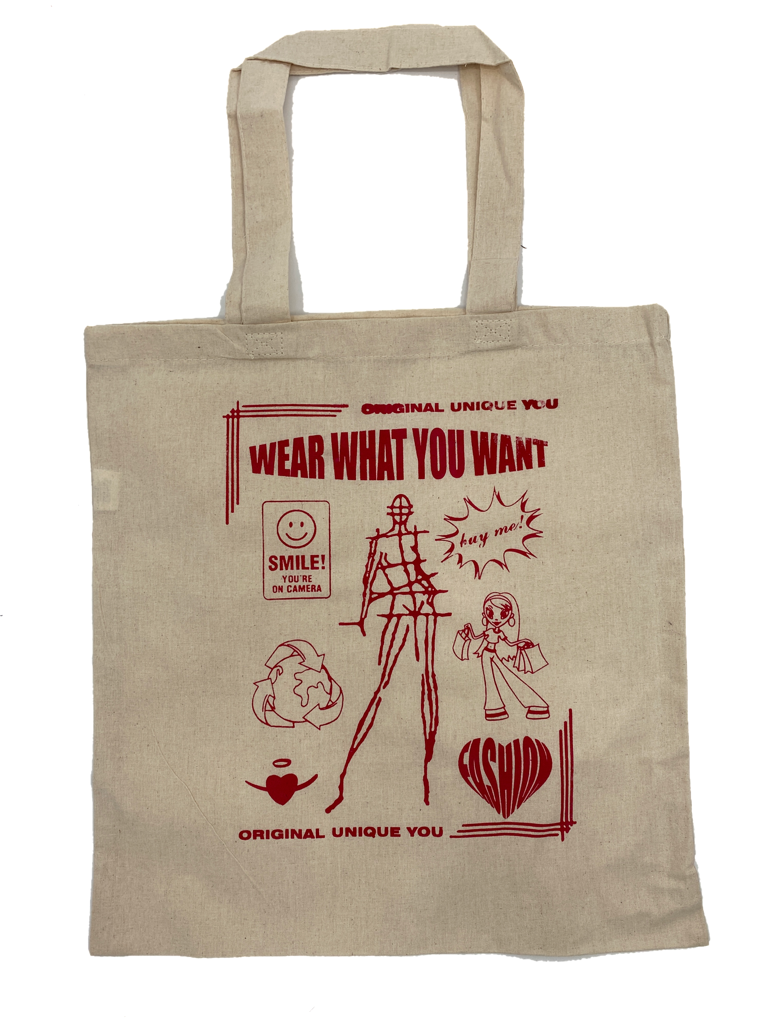 "wear what you want" tote 2.0