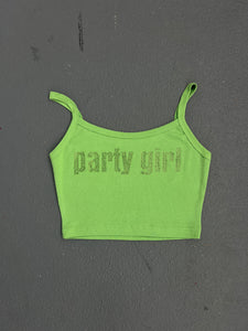 PARTY GIRL short strappy tank