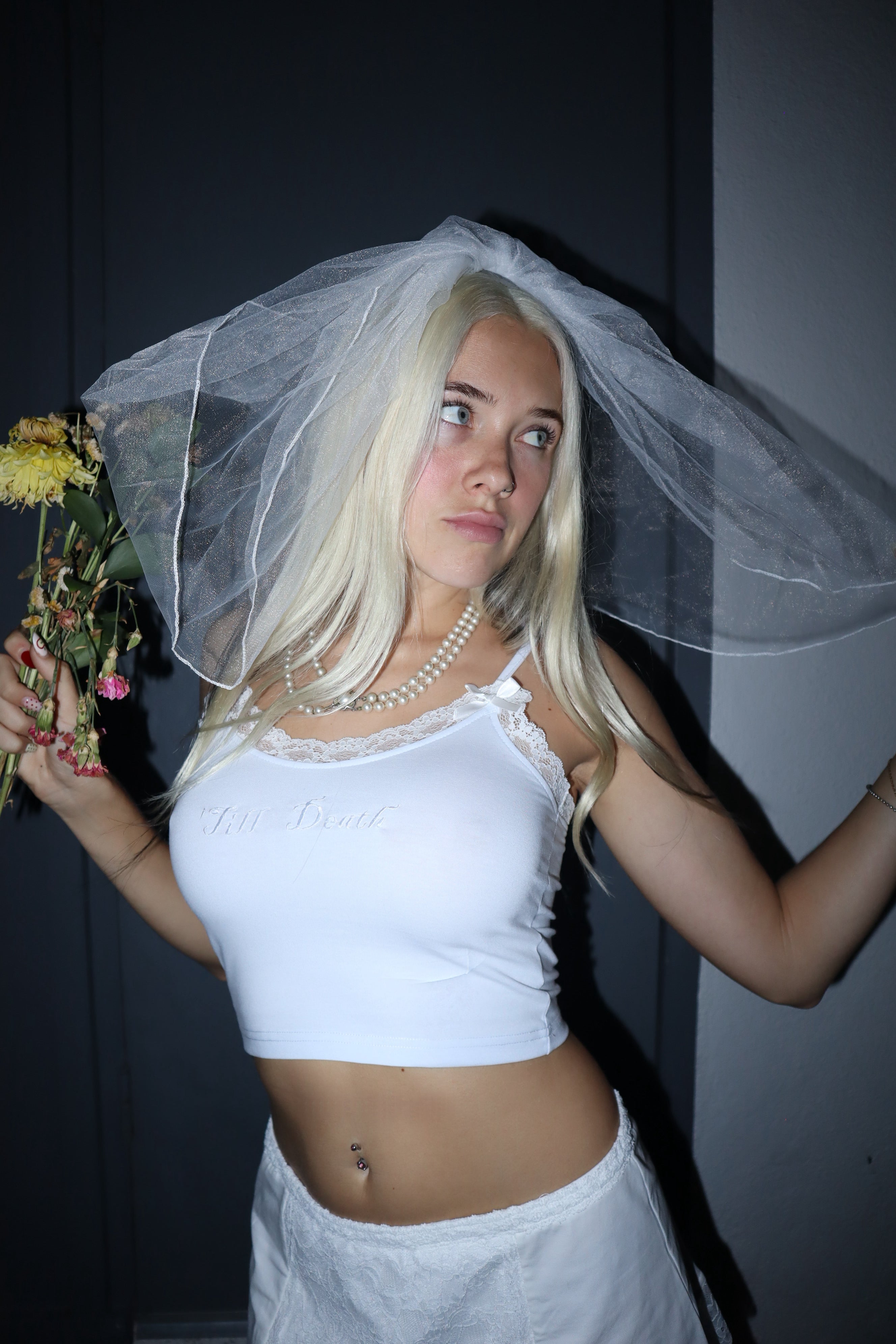 Till Death White Lace Tank