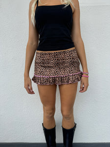 Leopard Micro Mini Skirt