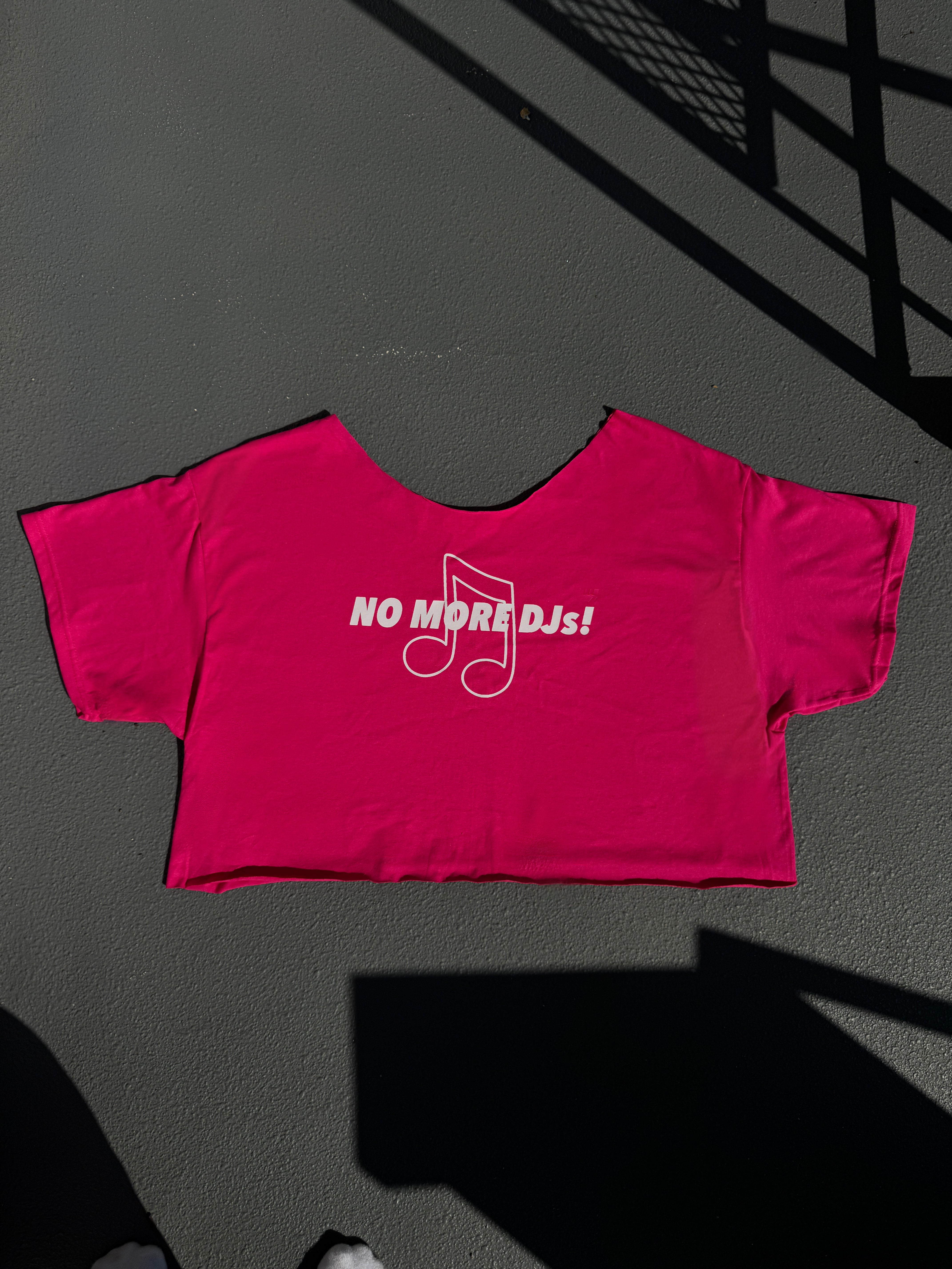 no more DJs chopped tee