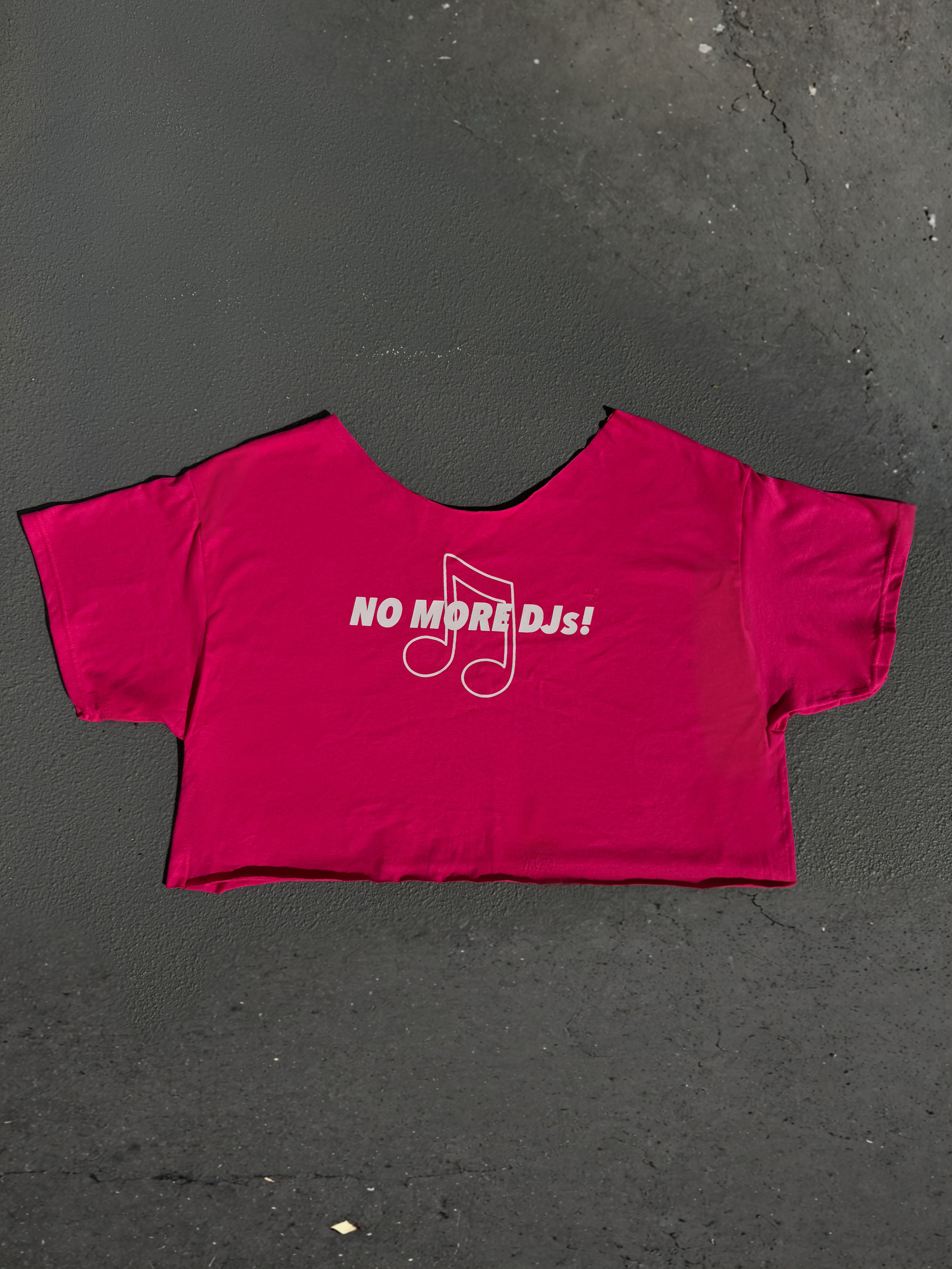 no more DJs chopped tee
