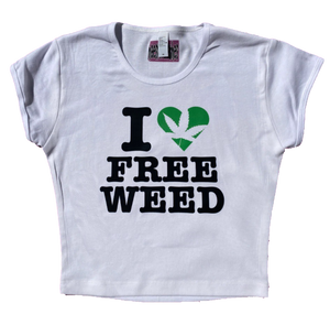 I <3 Free Weed Baby Tee