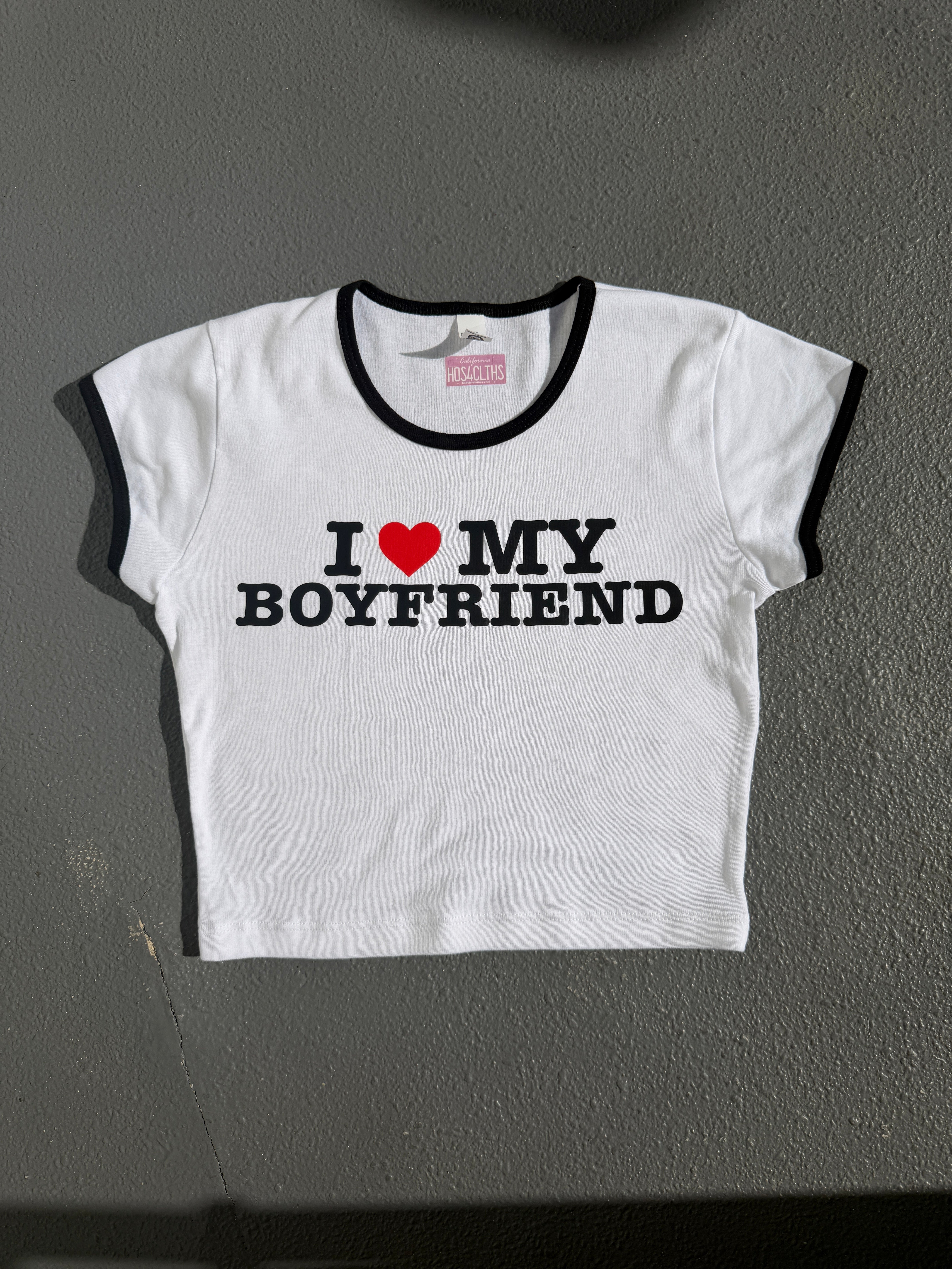 ♡HOOPEY♡  I LOVE MY BOYFRIEND Crop Top – Hoes For Clothes