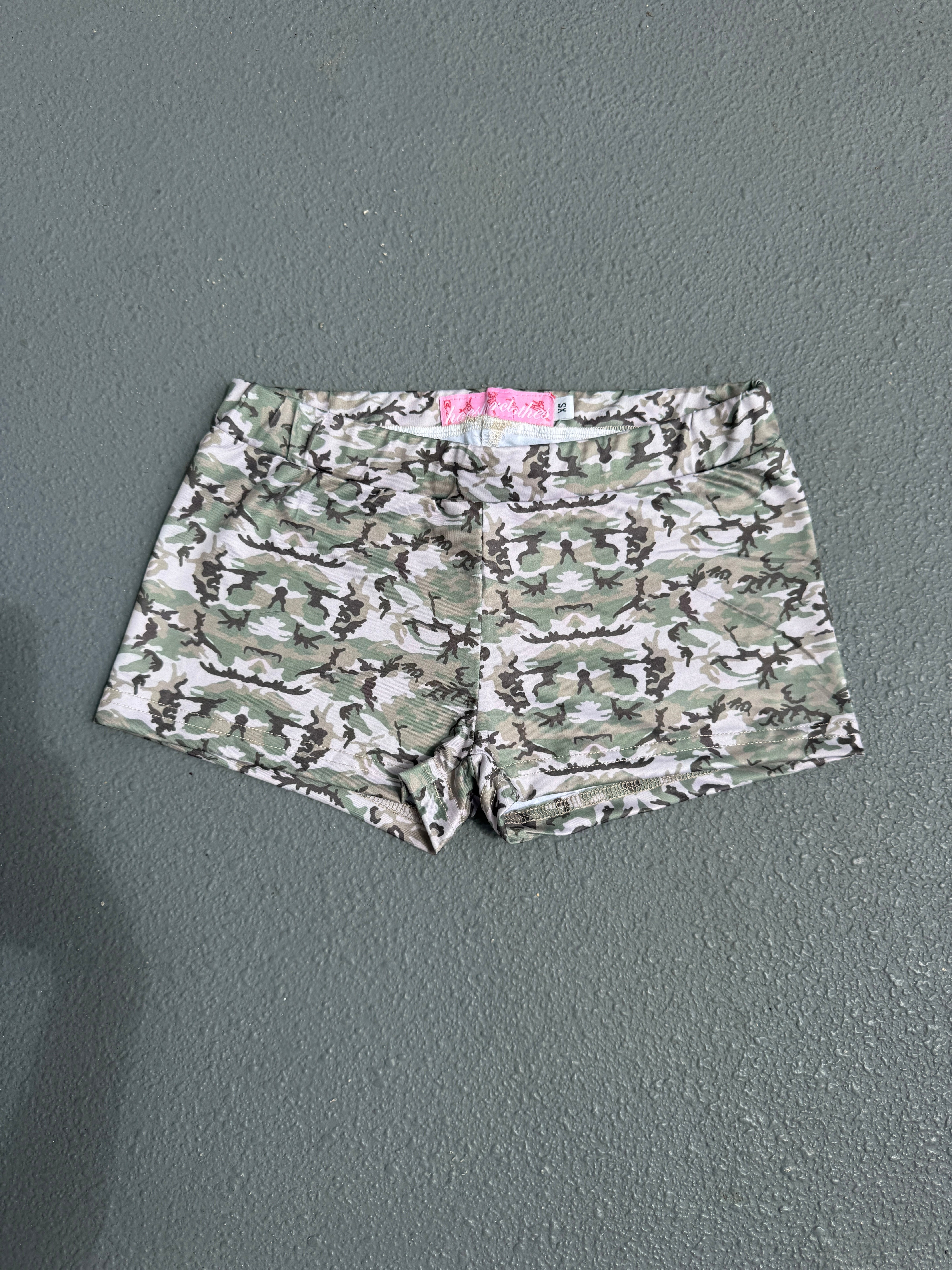 13 left - Camo Micro Mini Shorts