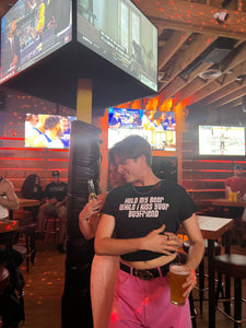hold my beer while i kiss... baby tee