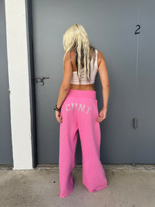 C.U.N.T. Pink Flare Sweatpants