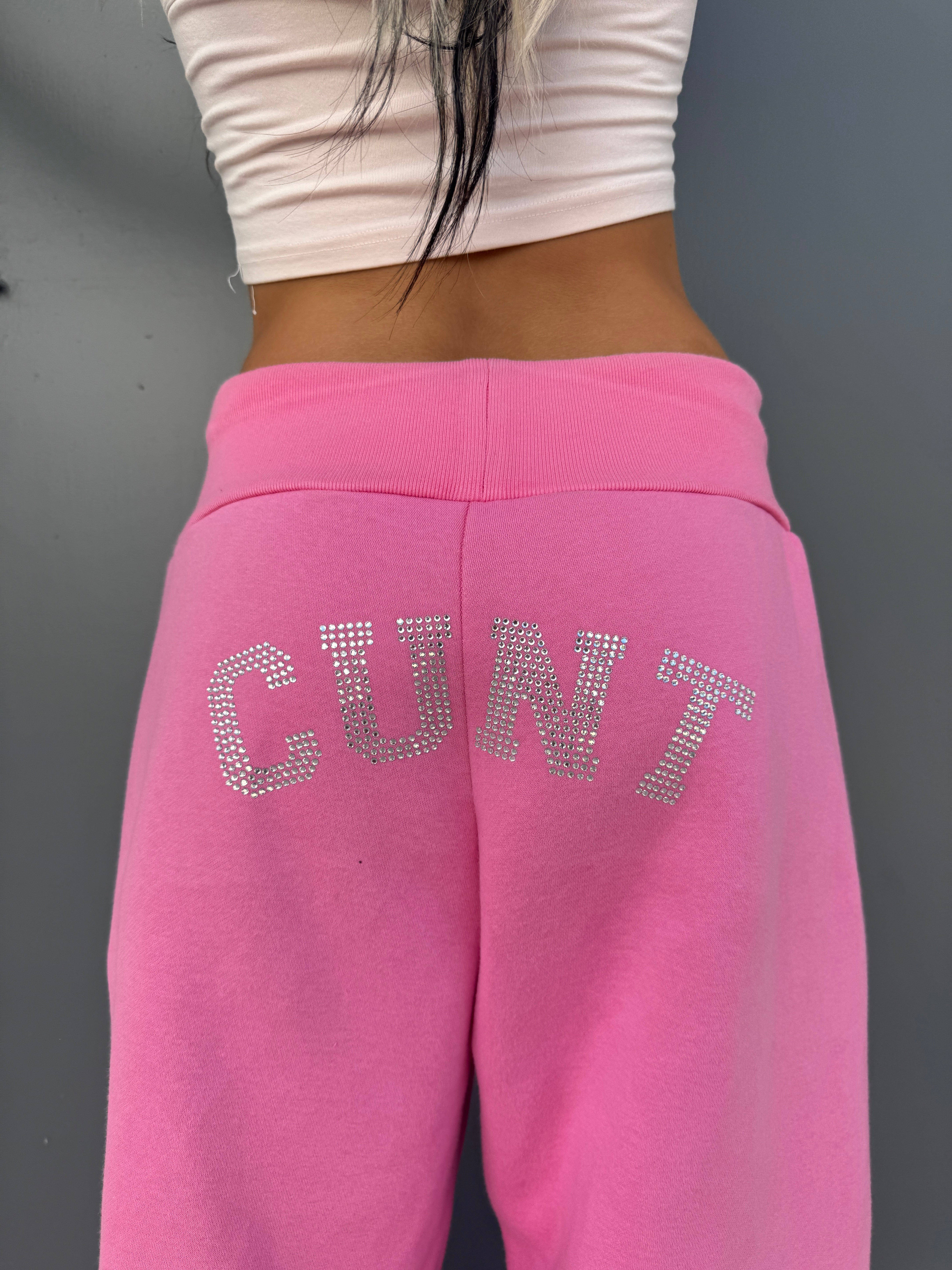 C.U.N.T. Pink Flare Sweatpants