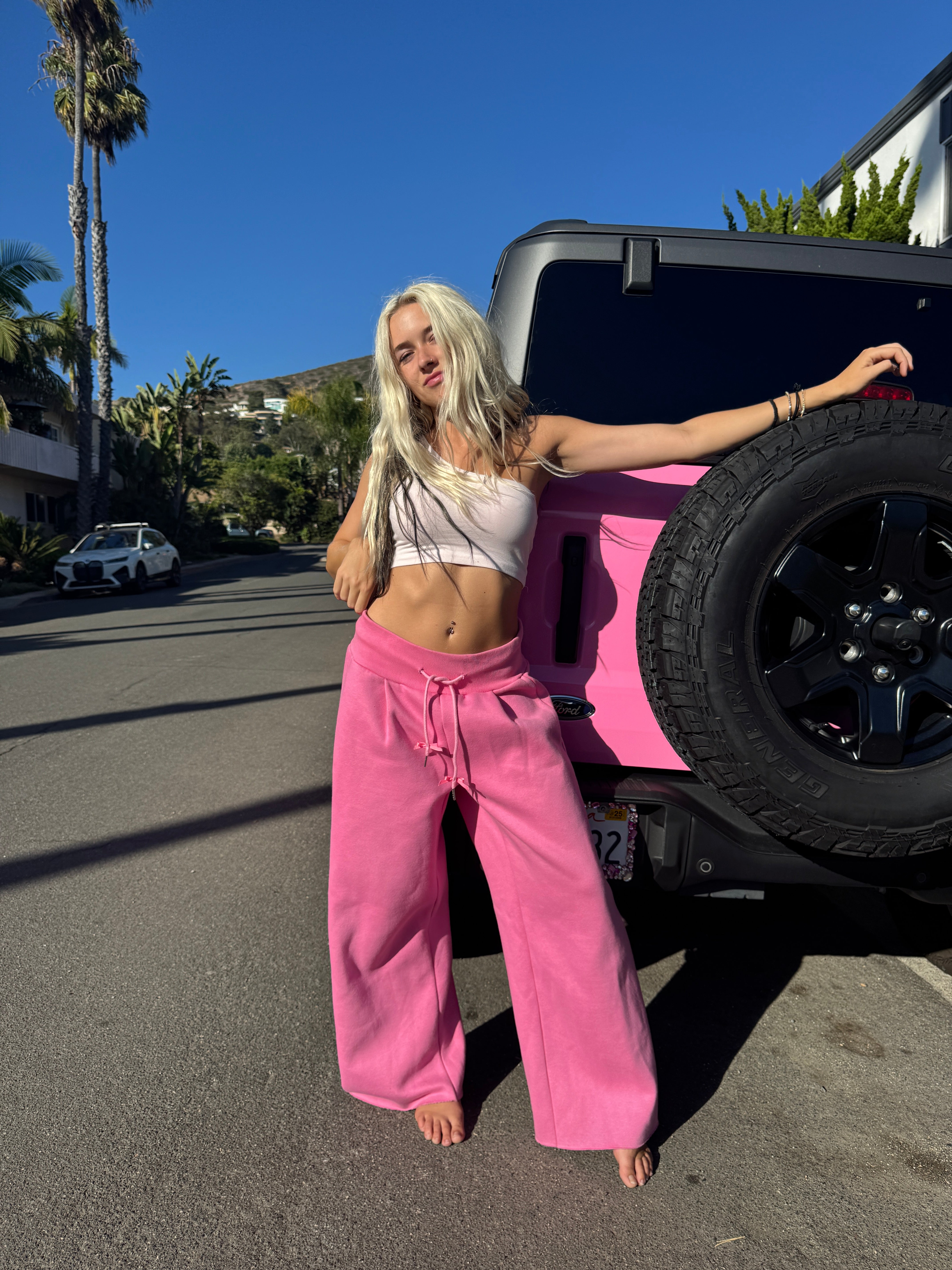 C.U.N.T. Pink Flare Sweatpants