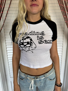 OOAK Reading is Sexy Raglan - S and L