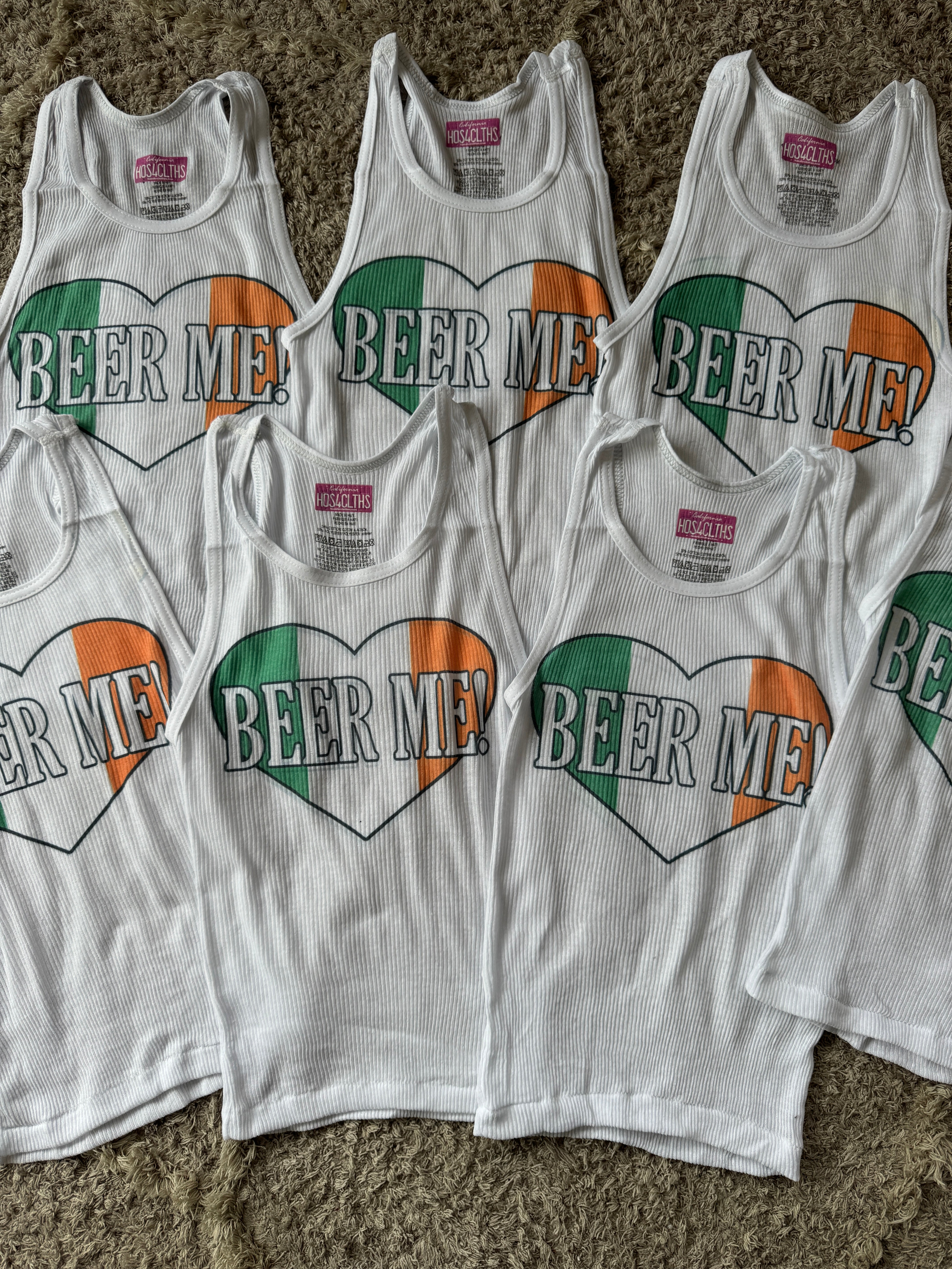 OOAK Irish Beer Me Tank - S