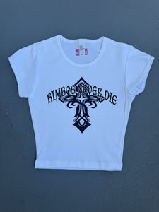 BIMBOS NEVER DIE Cropped Tee