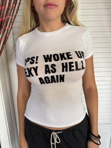 OOAK oops! fitted longer tee - XS/S