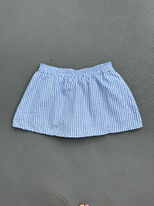 Blue Gingham Mini Skirt