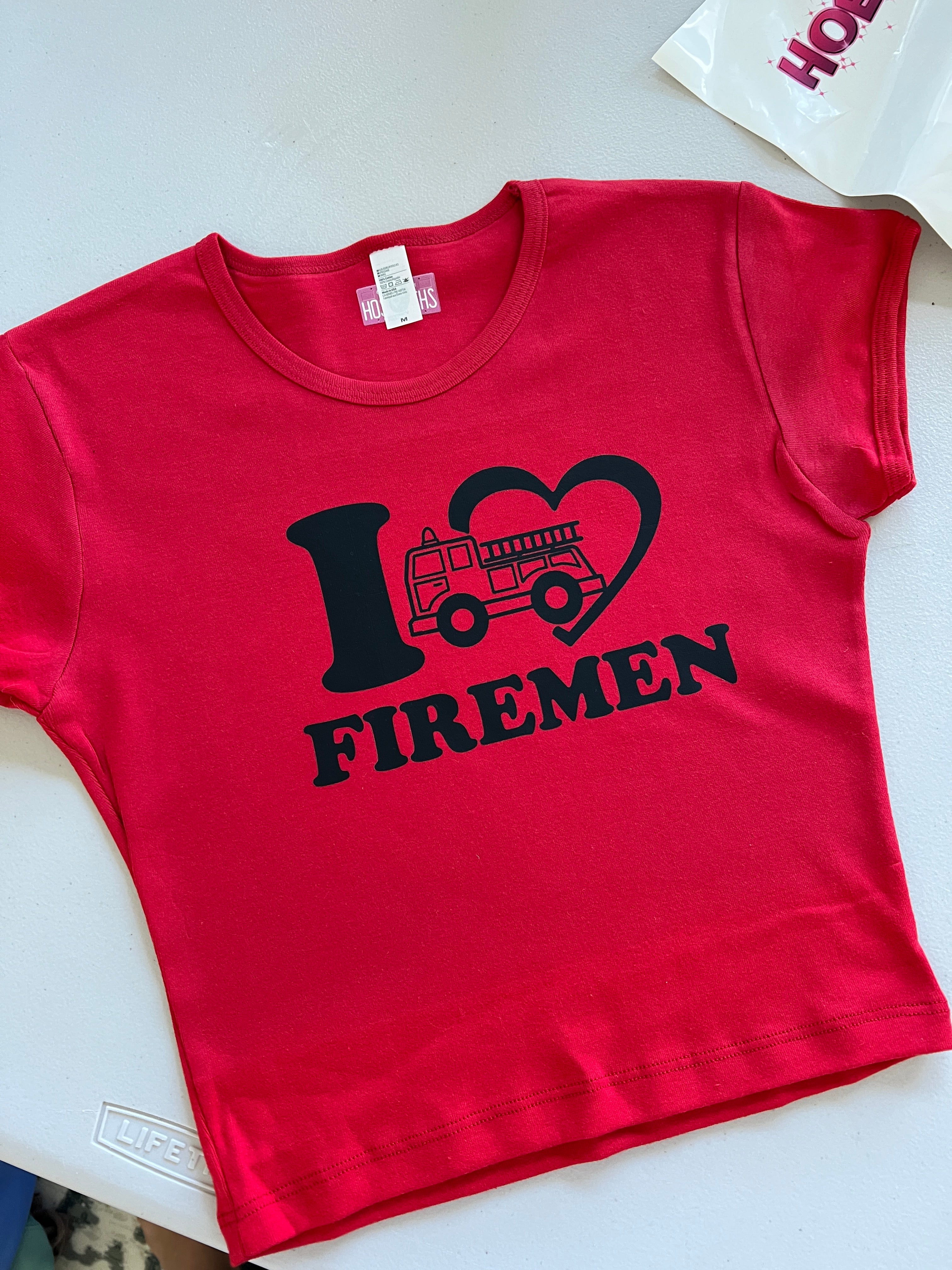 LA FUNDRAISER - I <3 FIREMEN Baby Tee