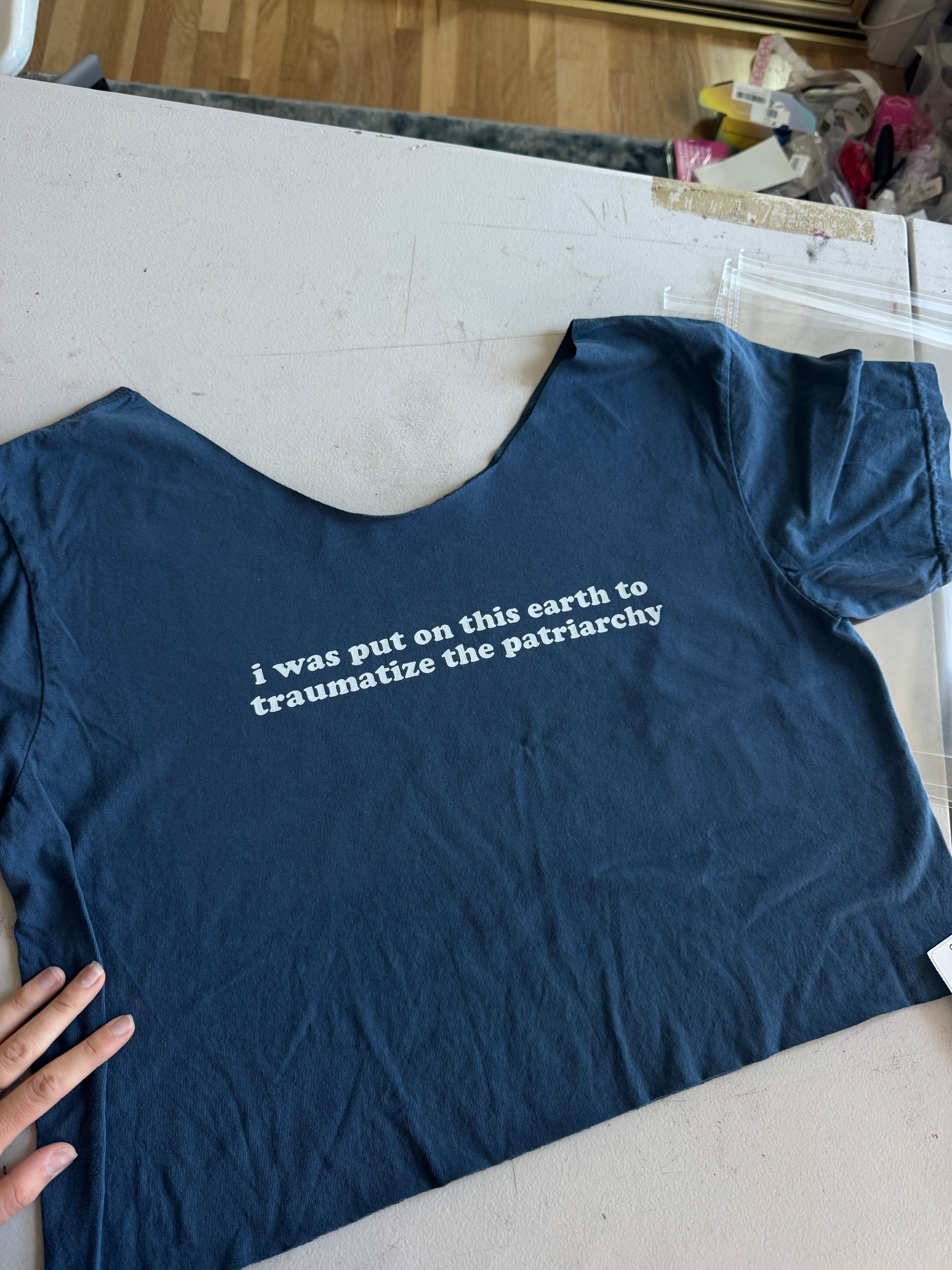 Traumatize the Patriarchy Chopped Tee