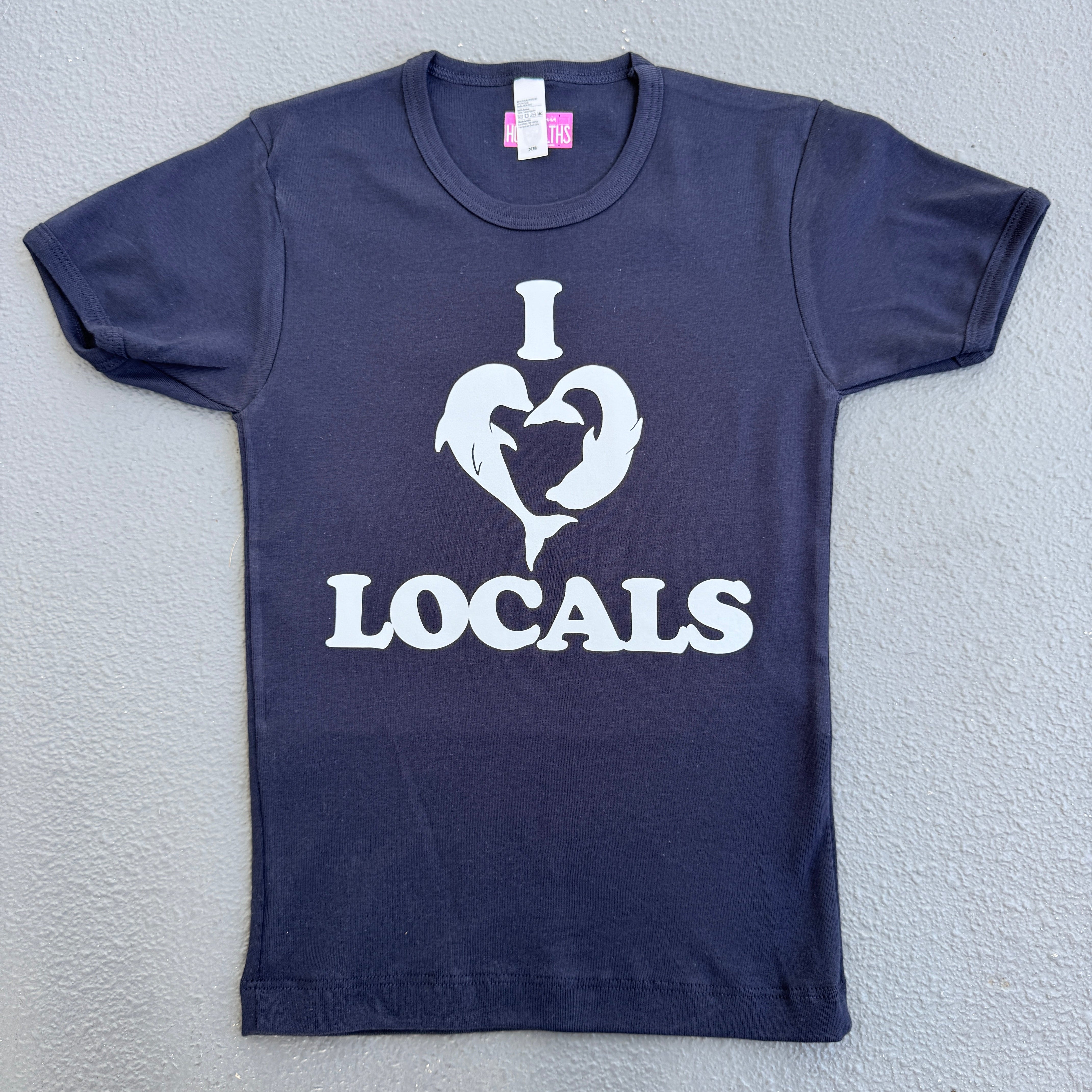 i <3 locals longer baby tee