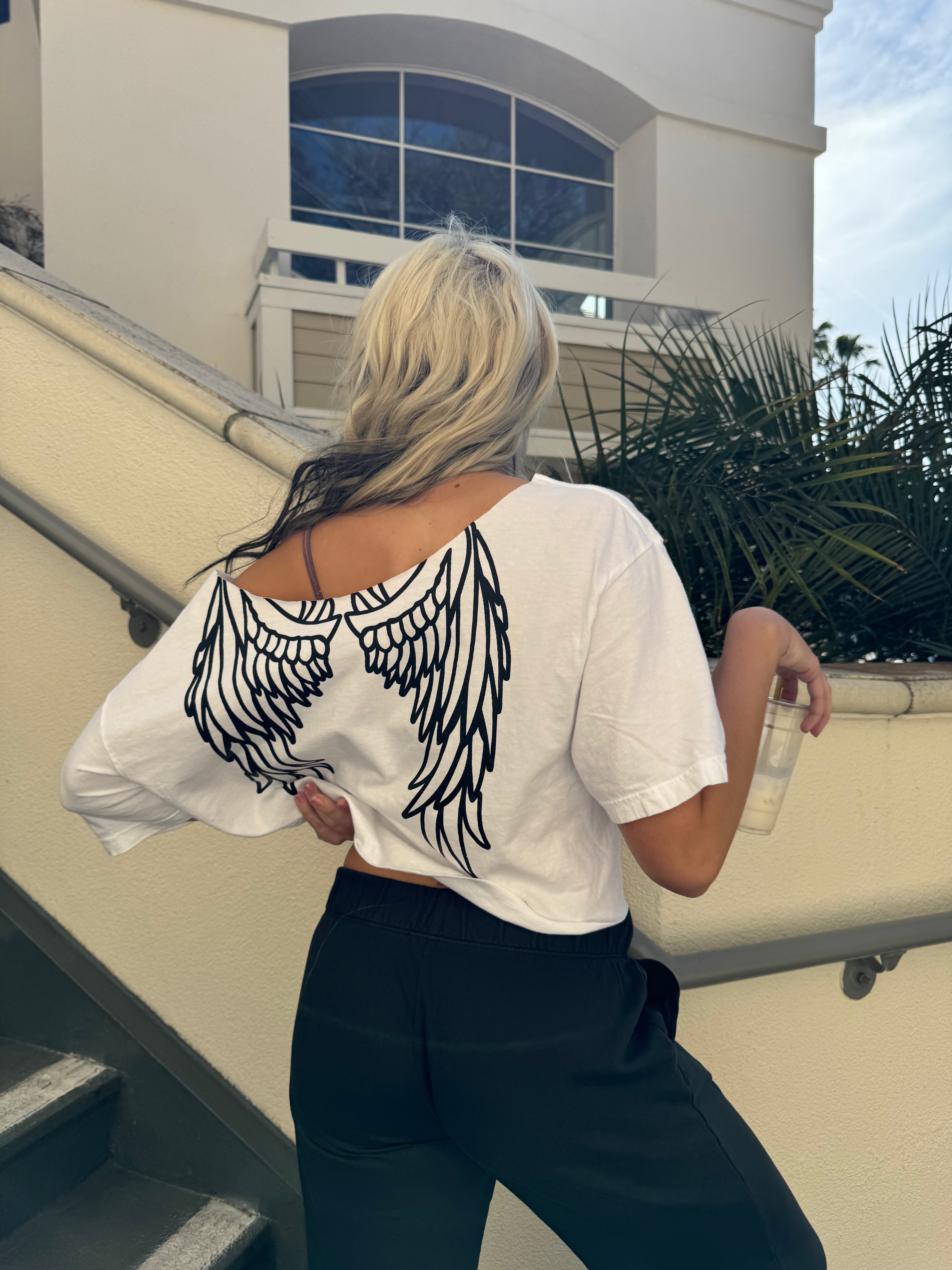 dance with the angels chopped tee
