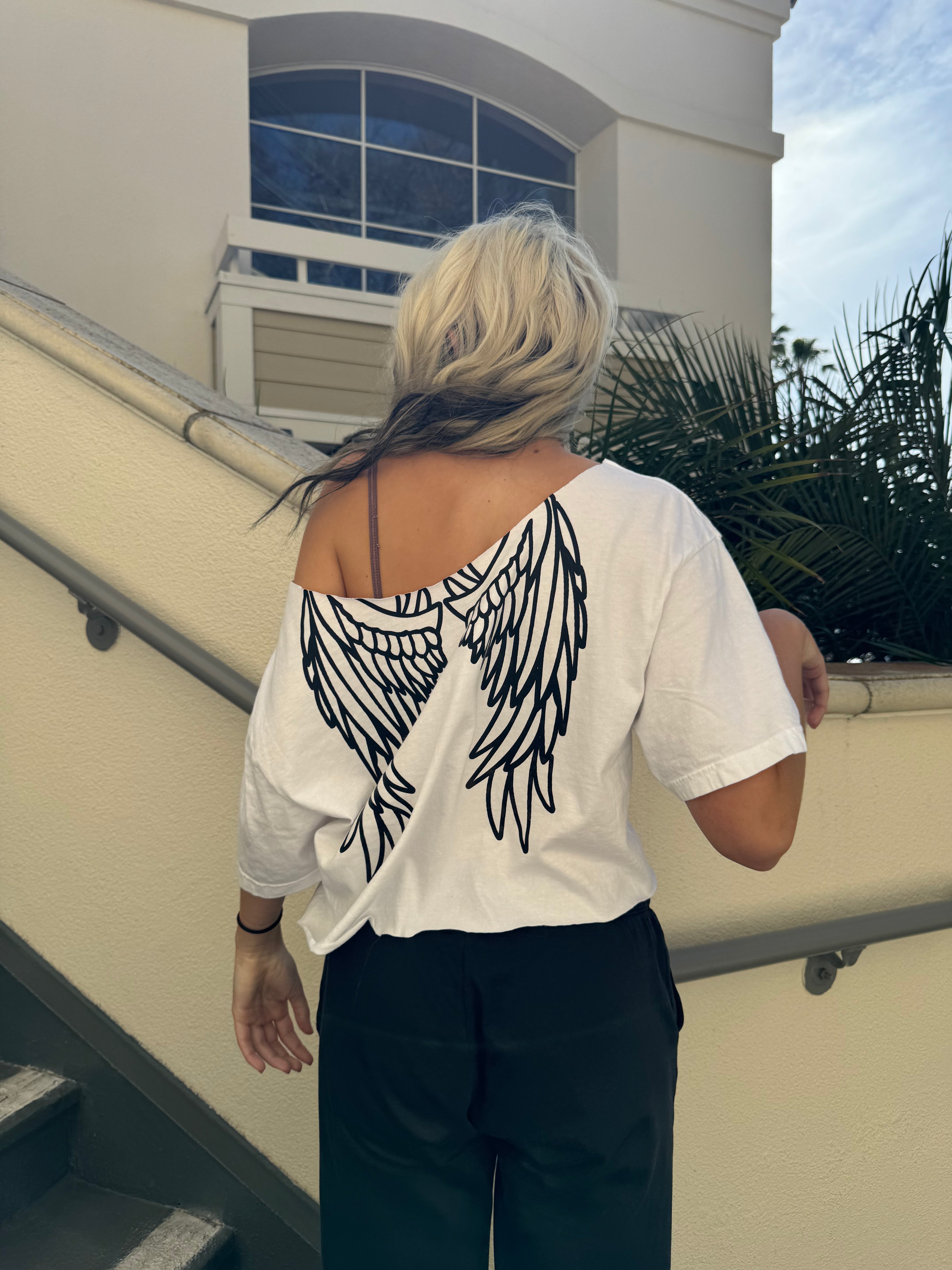 dance with the angels chopped tee