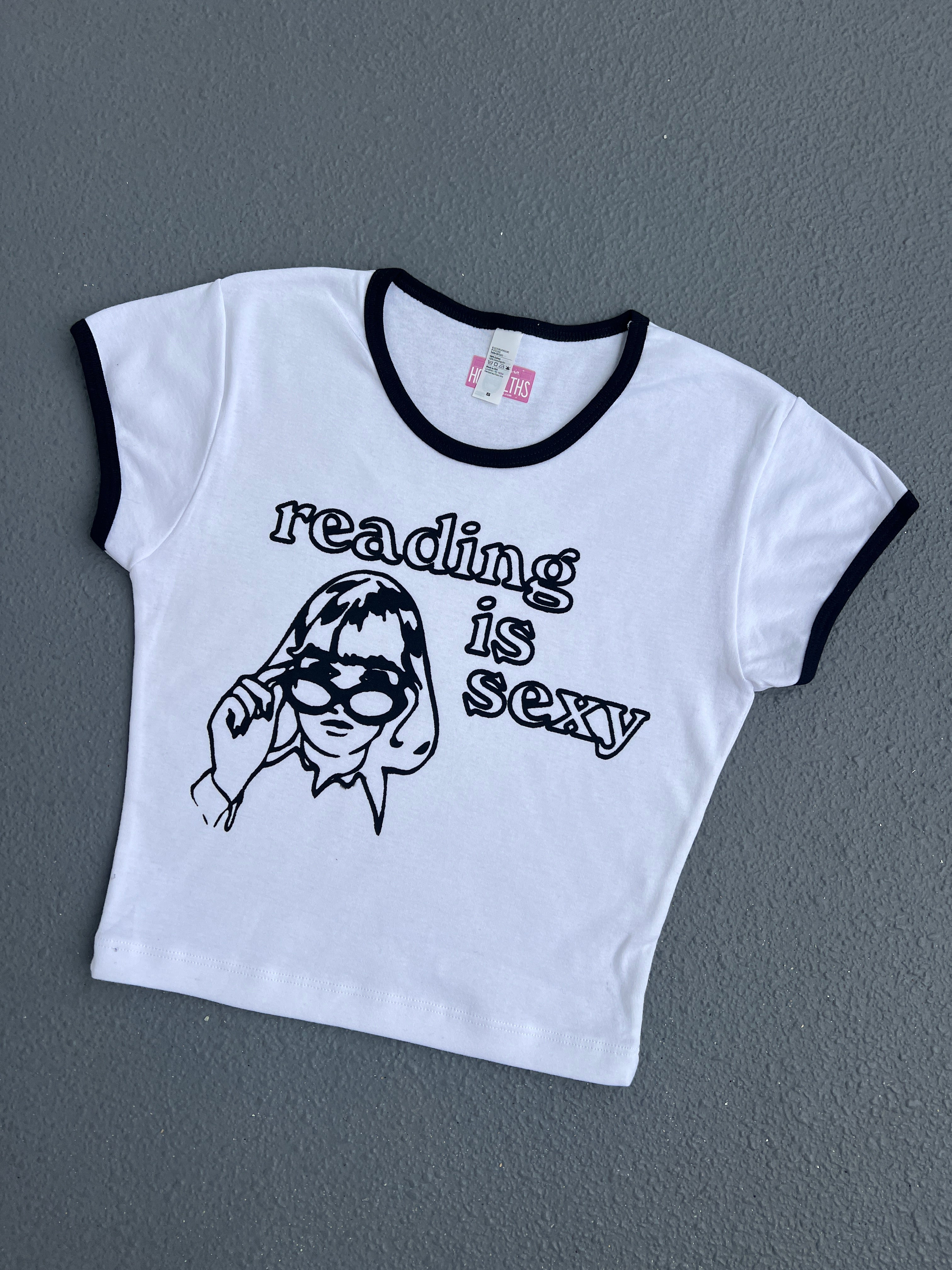 reading is sexy baby tee