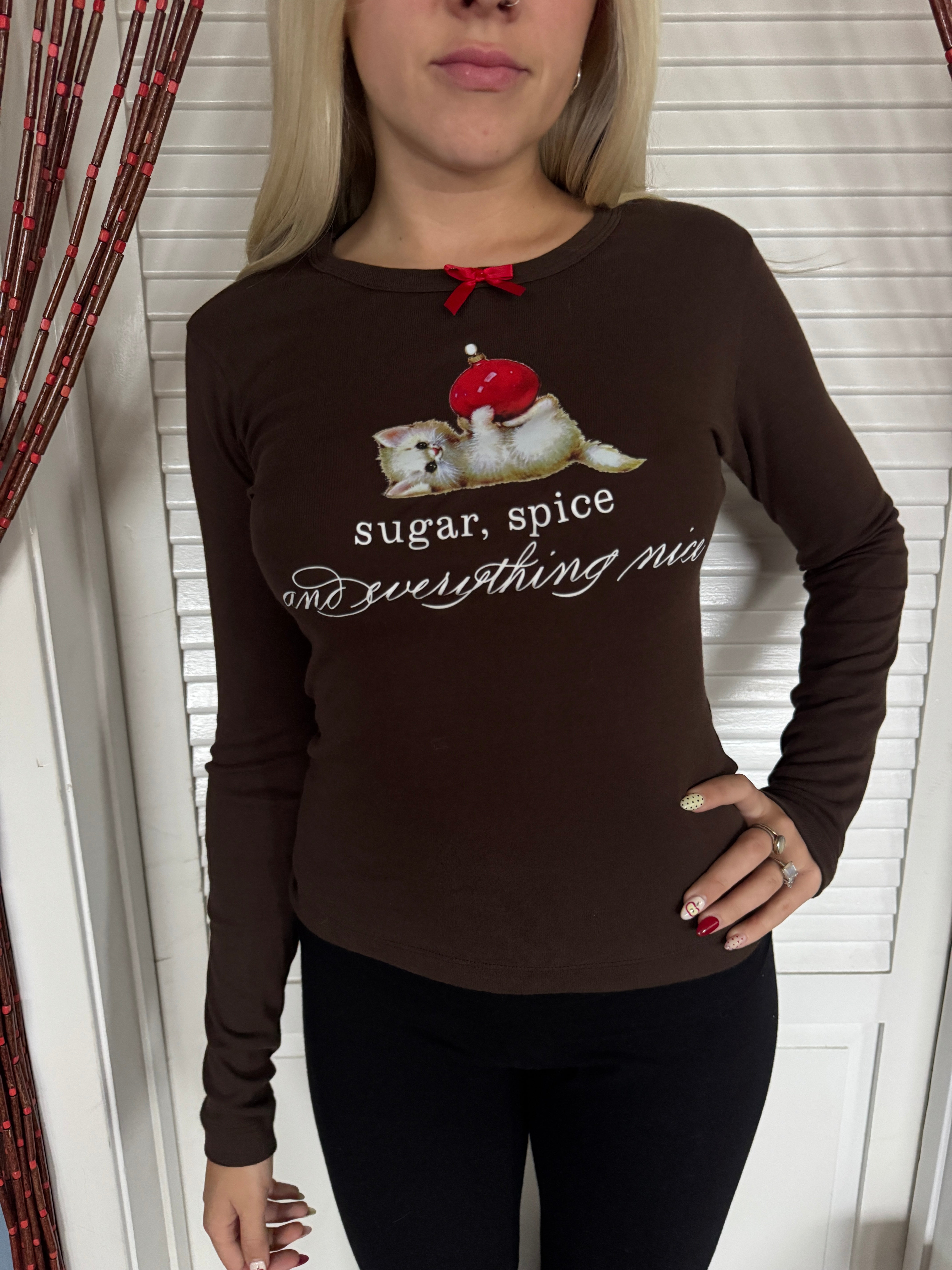 OOAK sugar and spice long sleeve - S