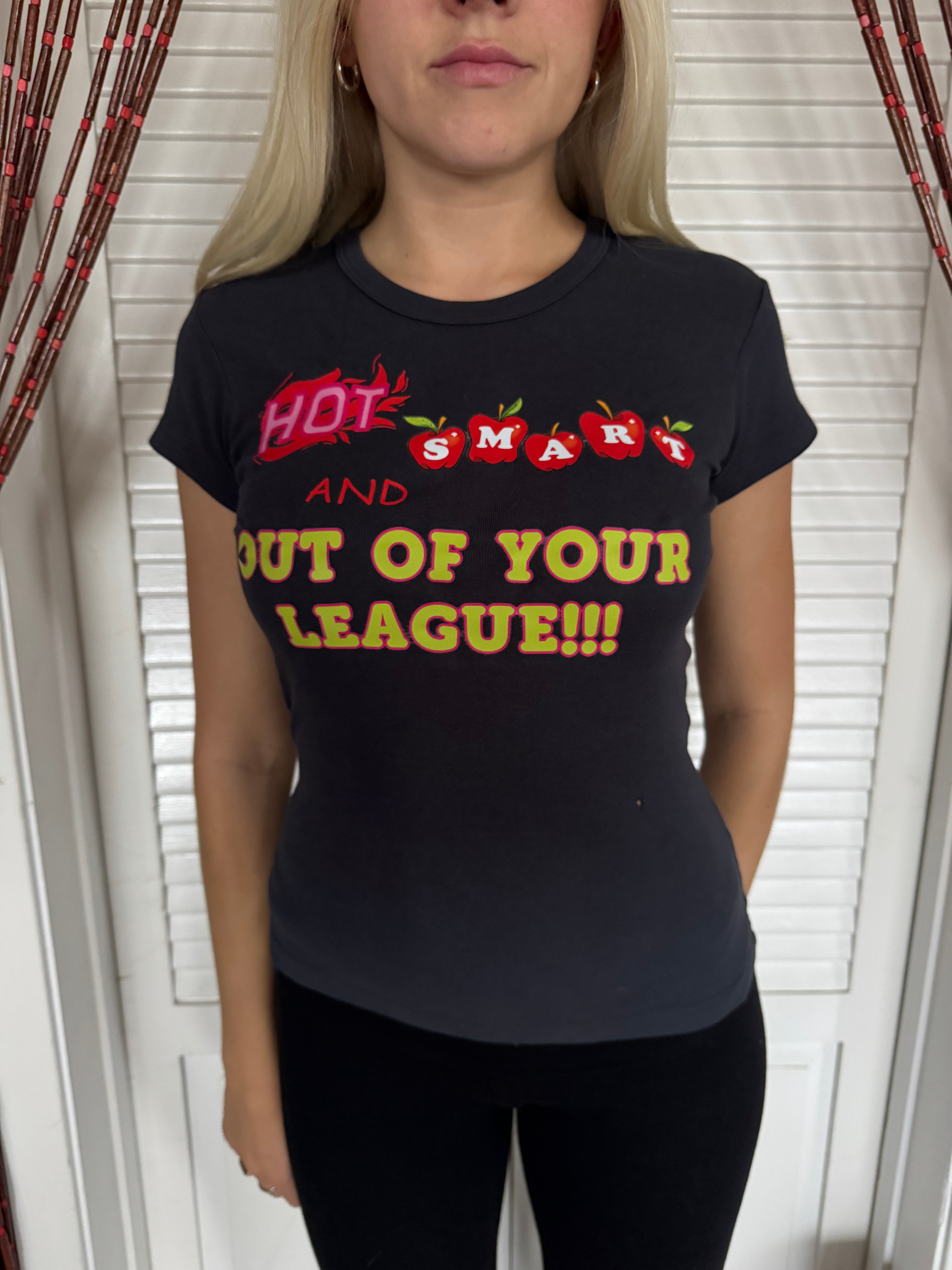 OOAK out of your league longer tee - S