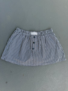 B&W Gingham Mini Skirt