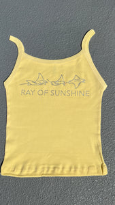 "ray of sunshine" strappy tank