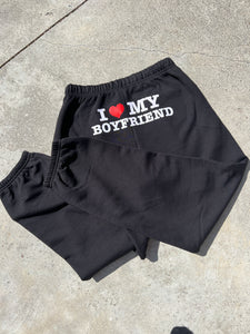 Black I <3 MY BF/GF Sweatpants