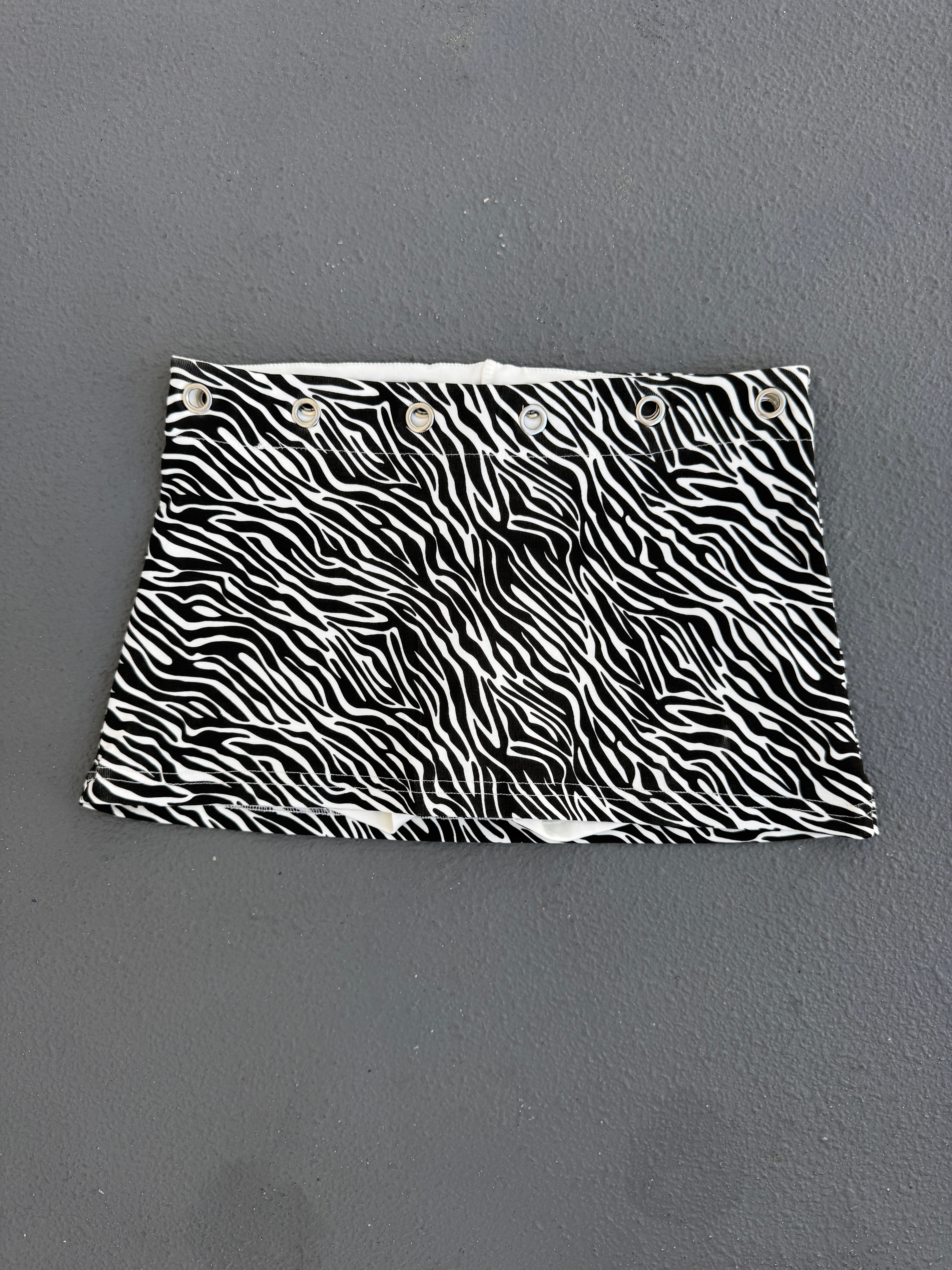 8 left - Zebra Eyelet Mini Skirt