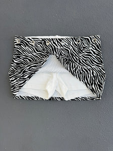8 left - Zebra Eyelet Mini Skirt