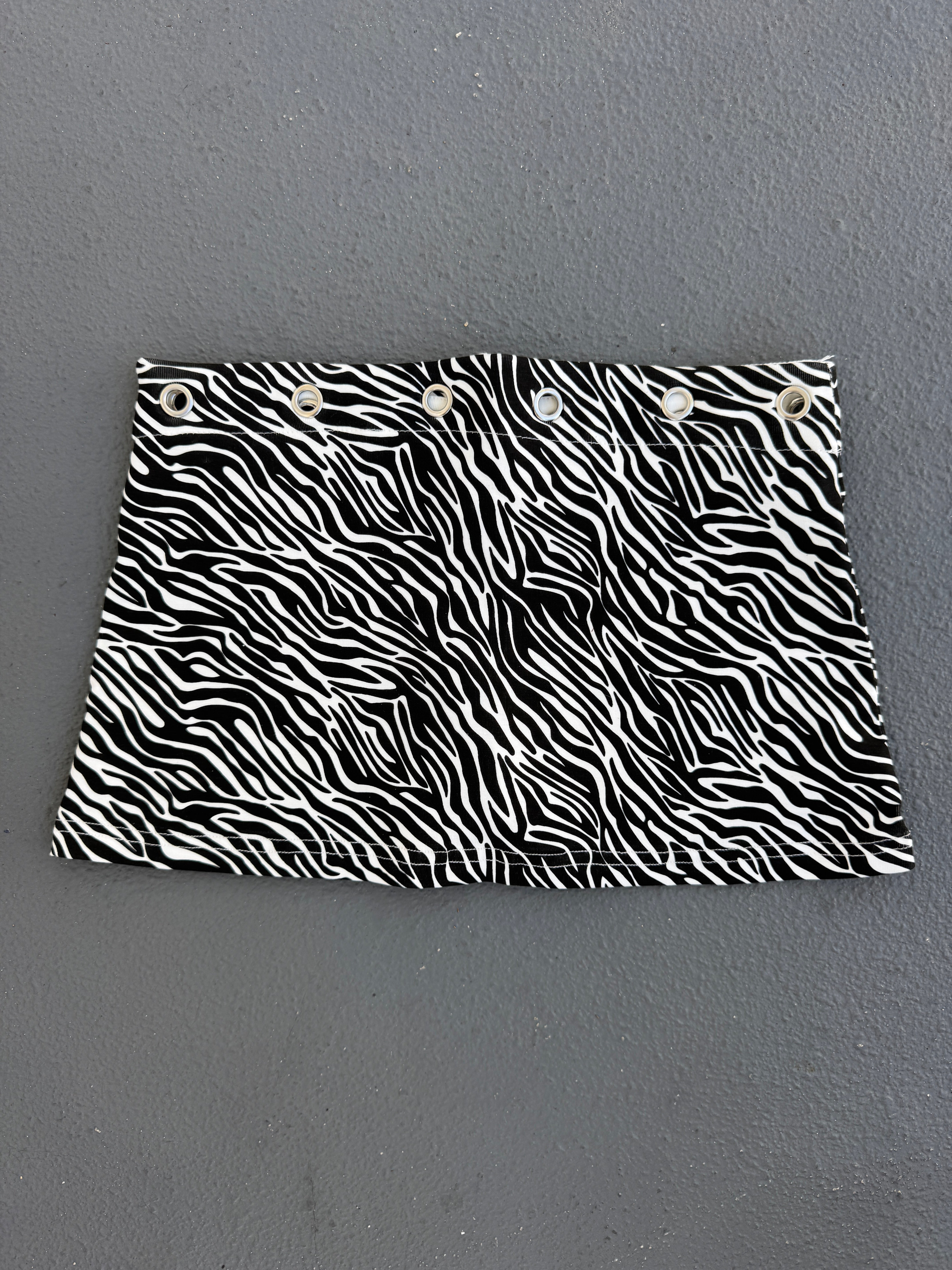 8 left - Zebra Eyelet Mini Skirt