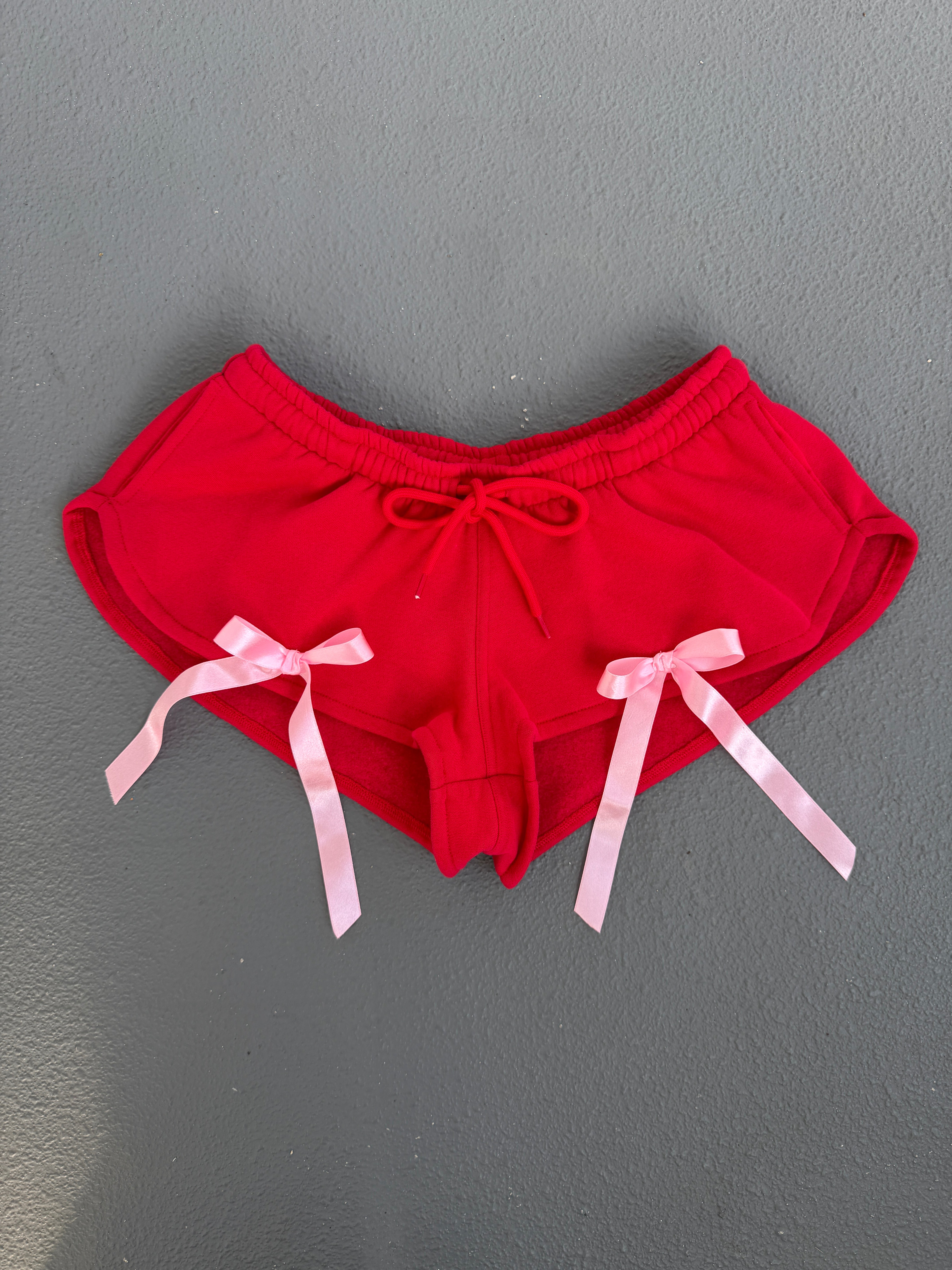 Red Plush Present Sweatshort