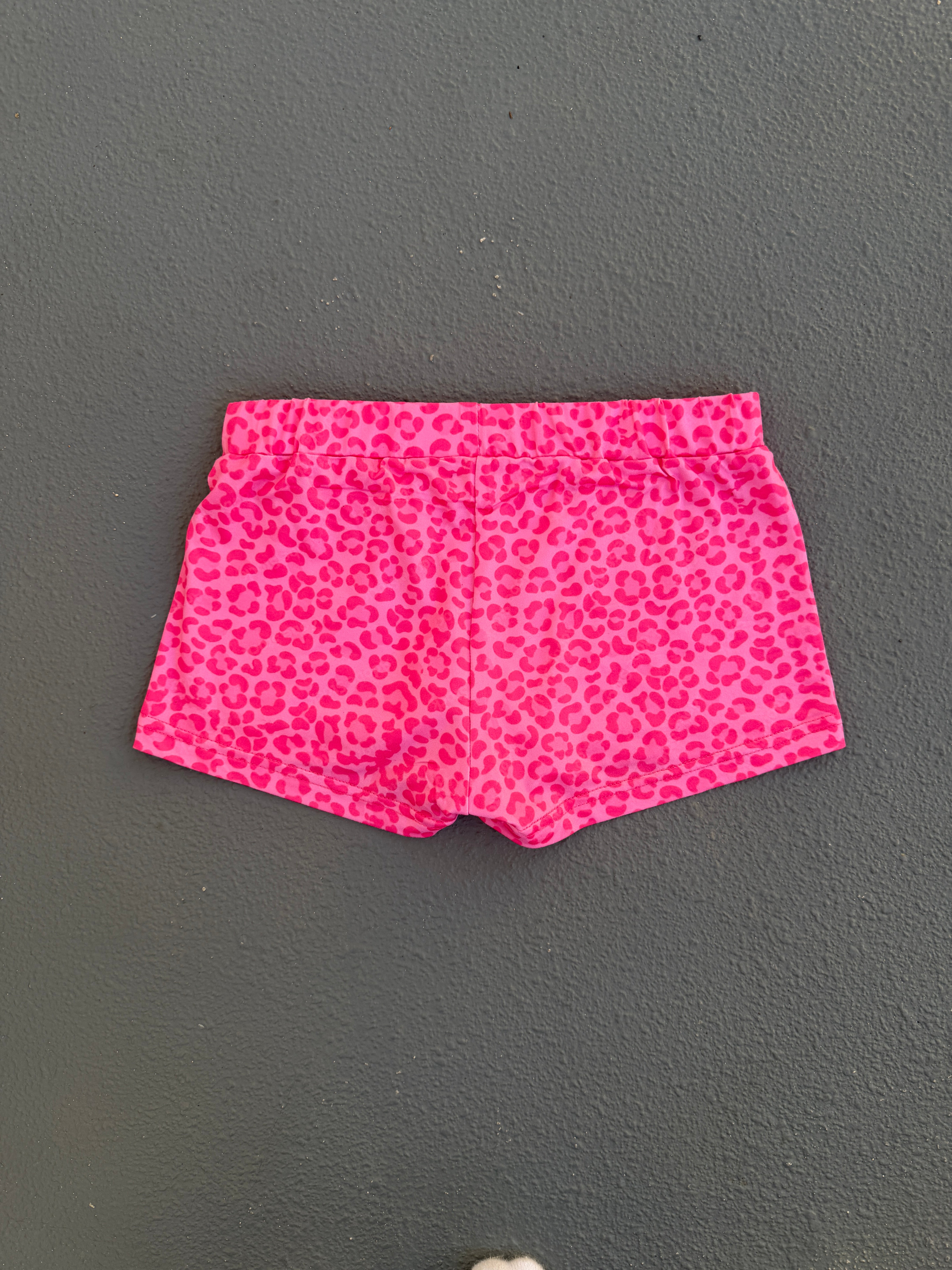 Pink Leopard Micro Mini Shorts