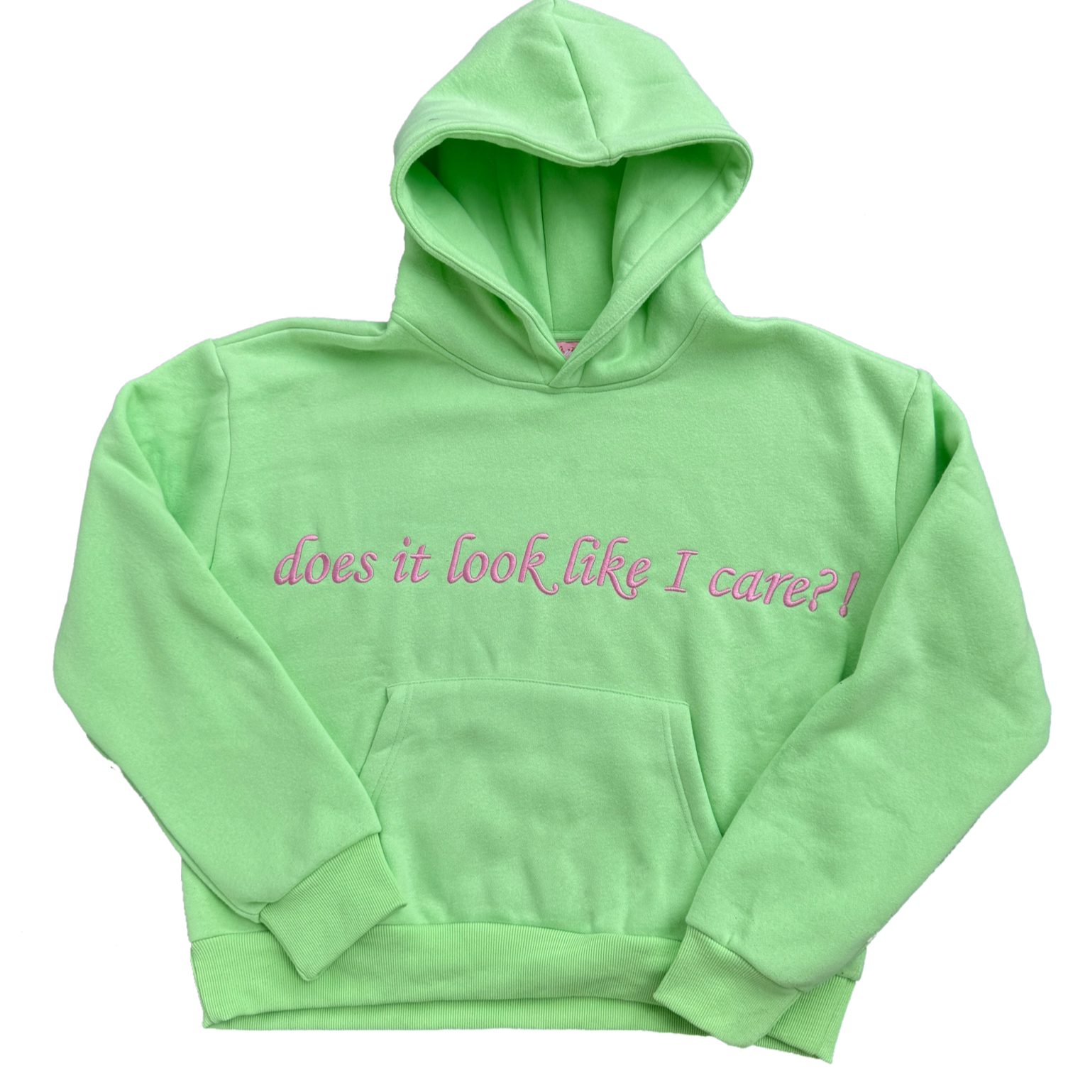 matcha gingham "because I do" hoodie