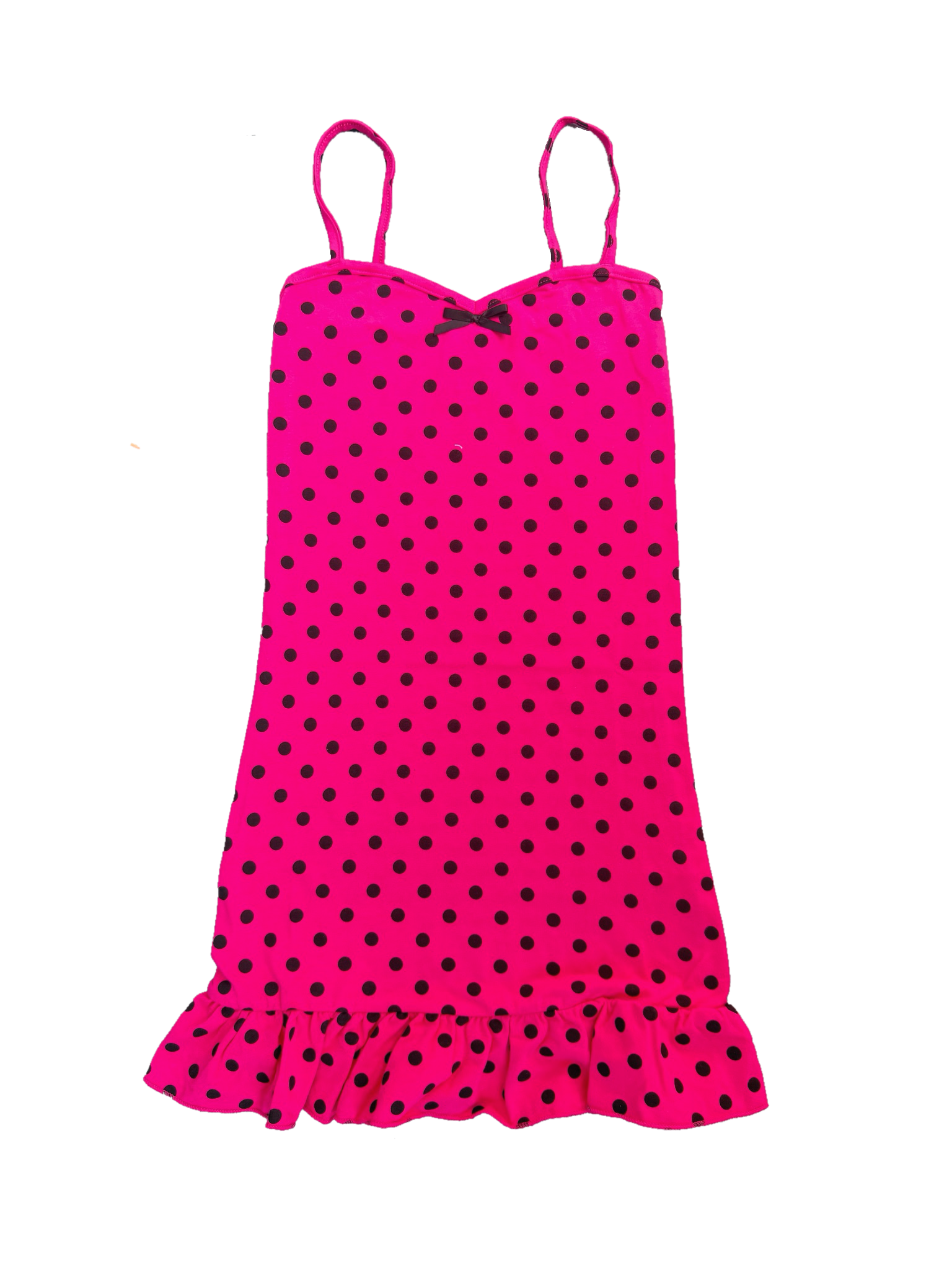 hot pink and black polka dot dress KNOT DRESS in Black dots and hot pink