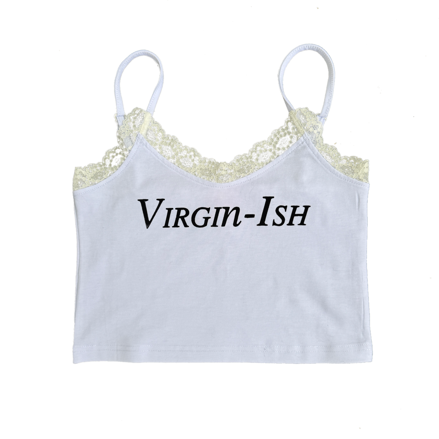 Virgin-Ish White Lace Tank
