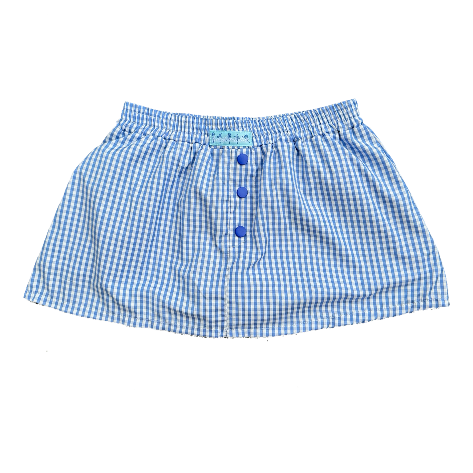 Blue Gingham Mini Skirt