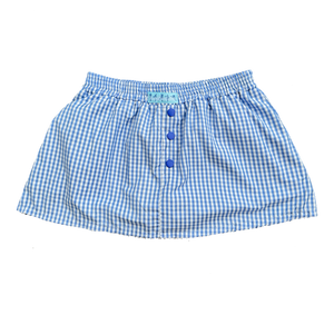 Blue Gingham Mini Skirt