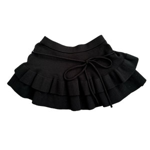 black polar princess knit sweater skirt