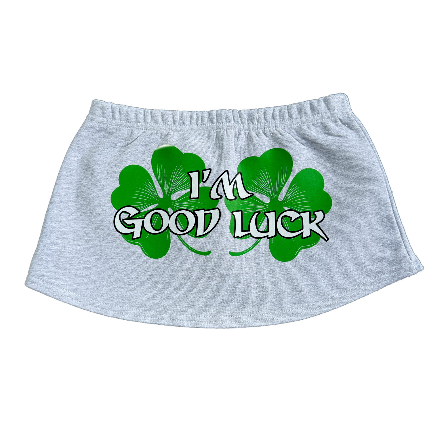 I'M GOOD LUCK Fleece Micro Mini