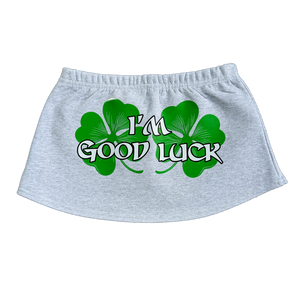 I'M GOOD LUCK Fleece Micro Mini