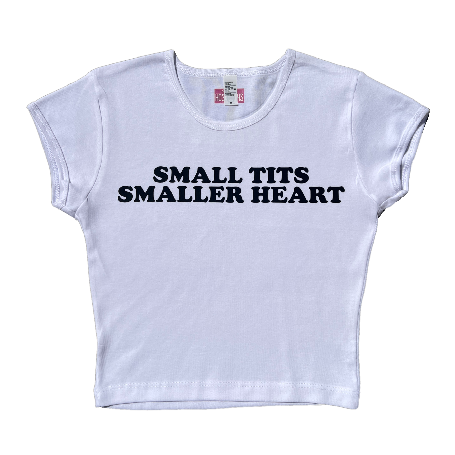 small tits smaller heart <3 baby tee – Hoes For Clothes