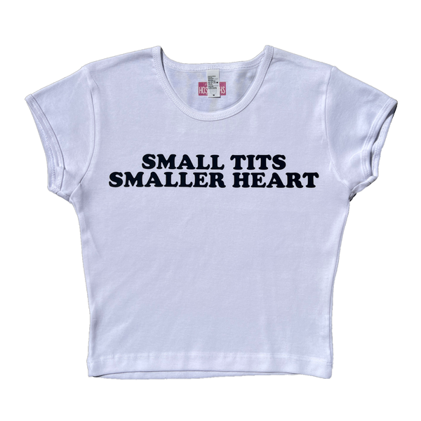 small tits smaller heart <3 baby tee – Hoes For Clothes