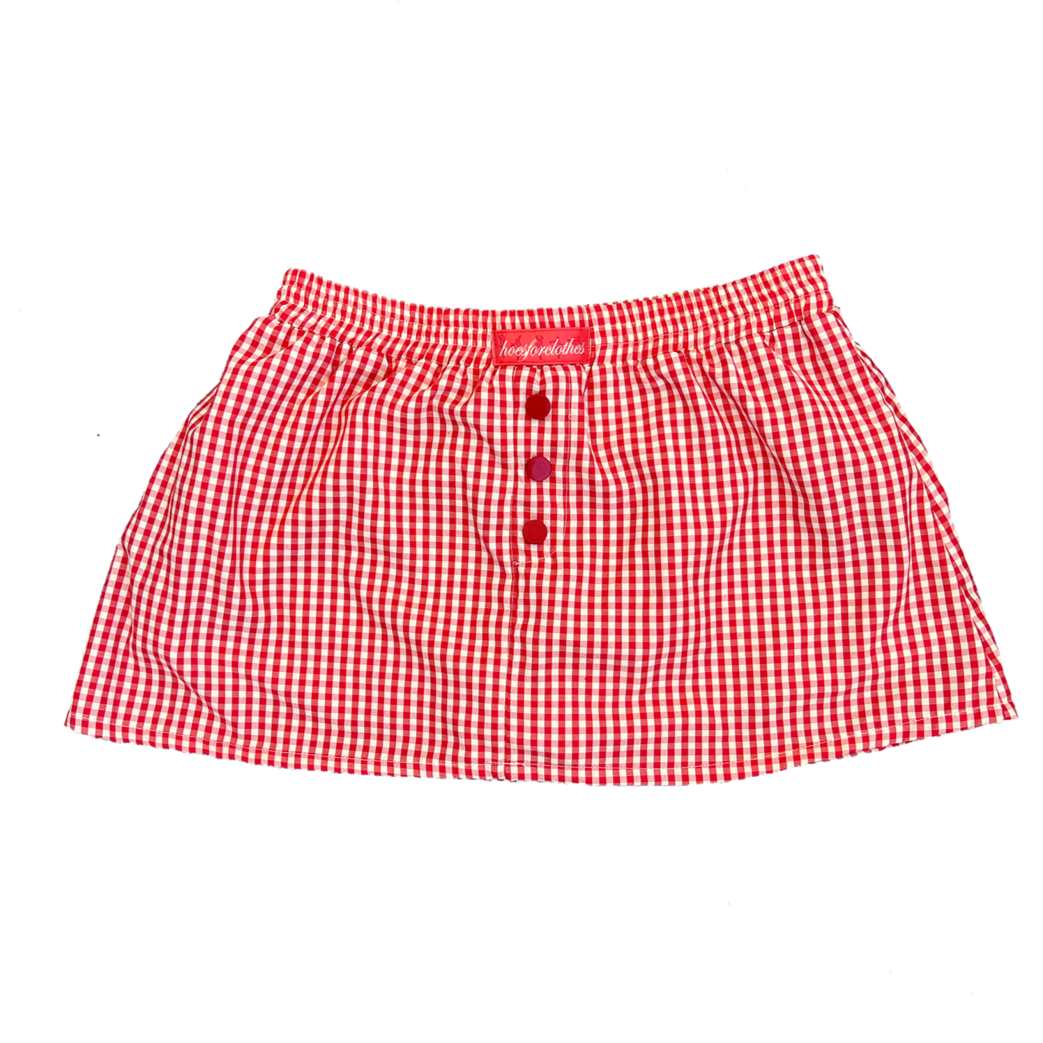 Red Gingham Mini Skirt