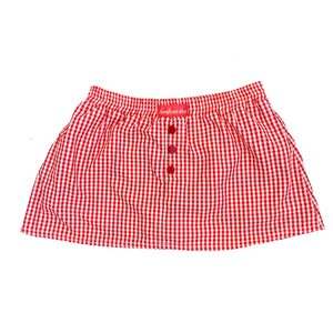 Red Gingham Mini Skirt