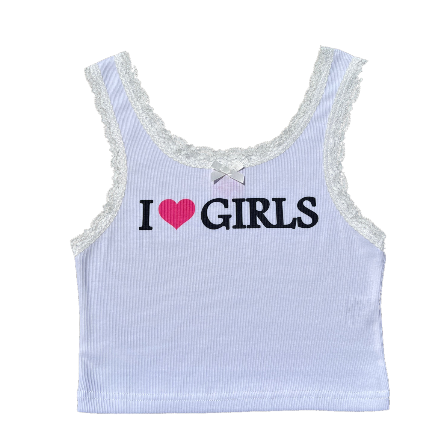 i <3 GIRLS lace tank