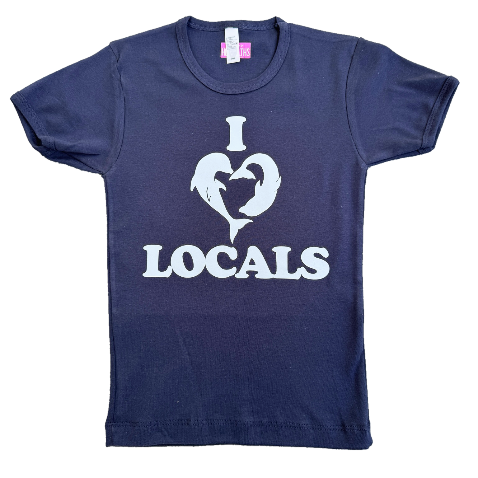 i <3 locals longer baby tee